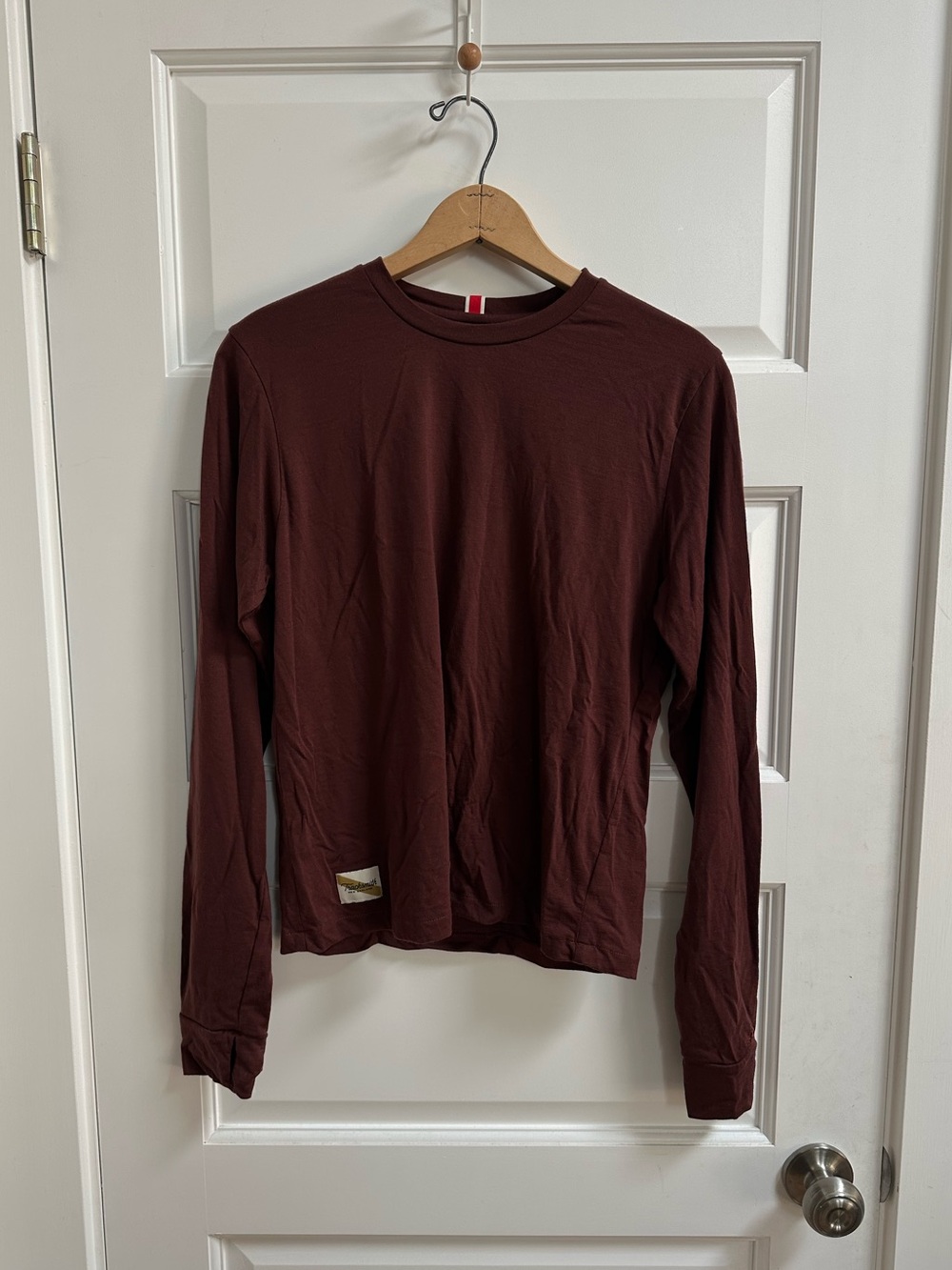 Tracksmith Merino Wool Harrier Long Sleeve- Women’s | Burgundy | M